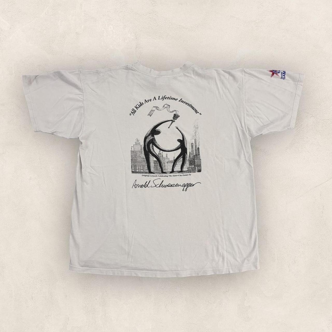Vintage 90s USA Planet Hollywood restaurant Arnold Schwarzenegger graphic t-shirt