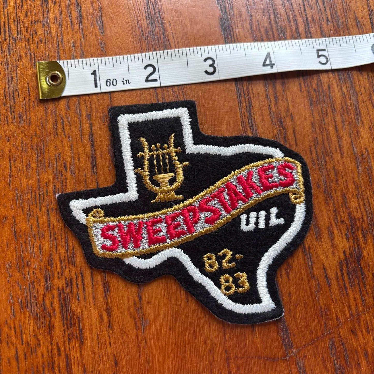 Vintage 80s USA Texas university interscholastic league music embroidered patch