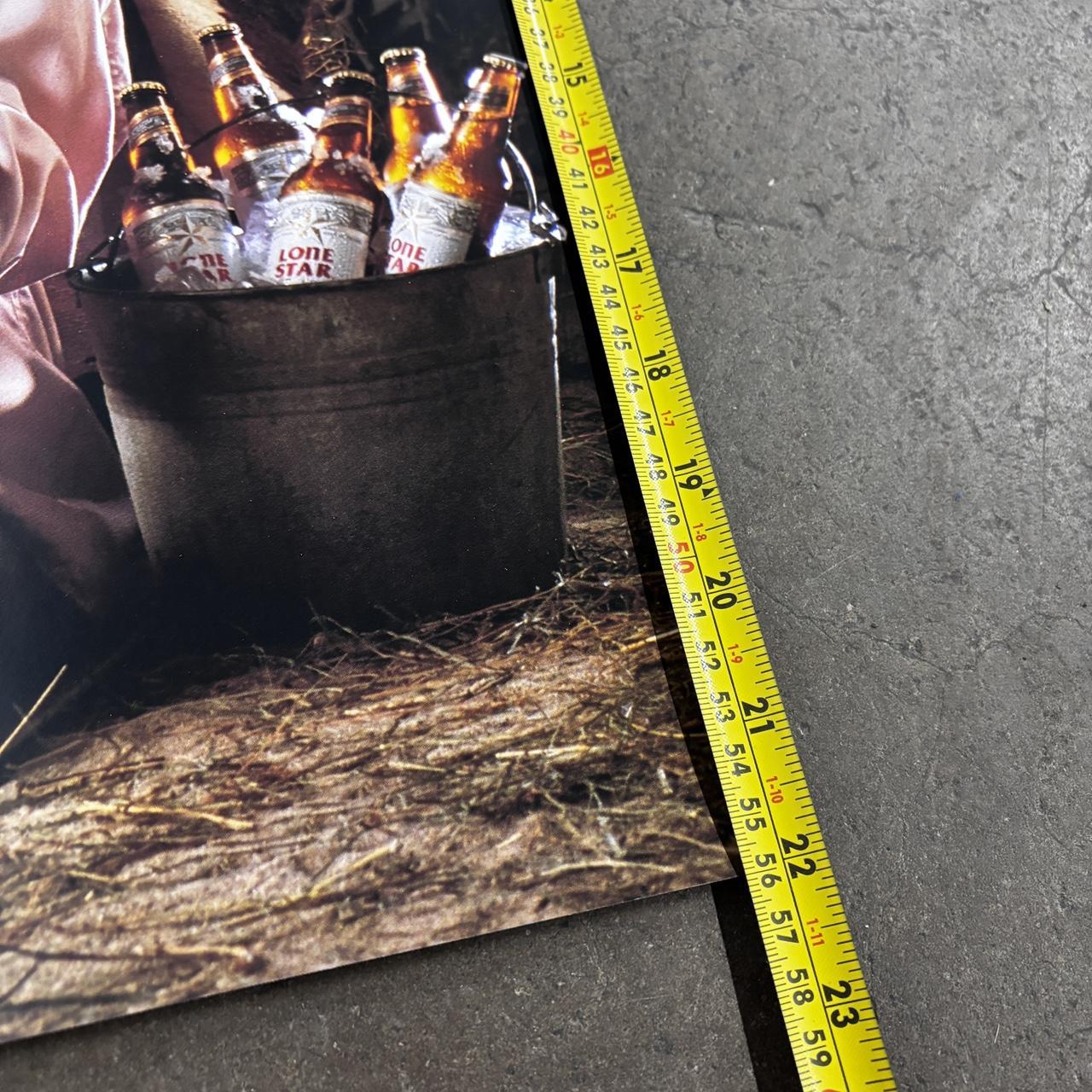 Vintage 90s Lone Star Rodeo poster beer San Antonio Texas print
