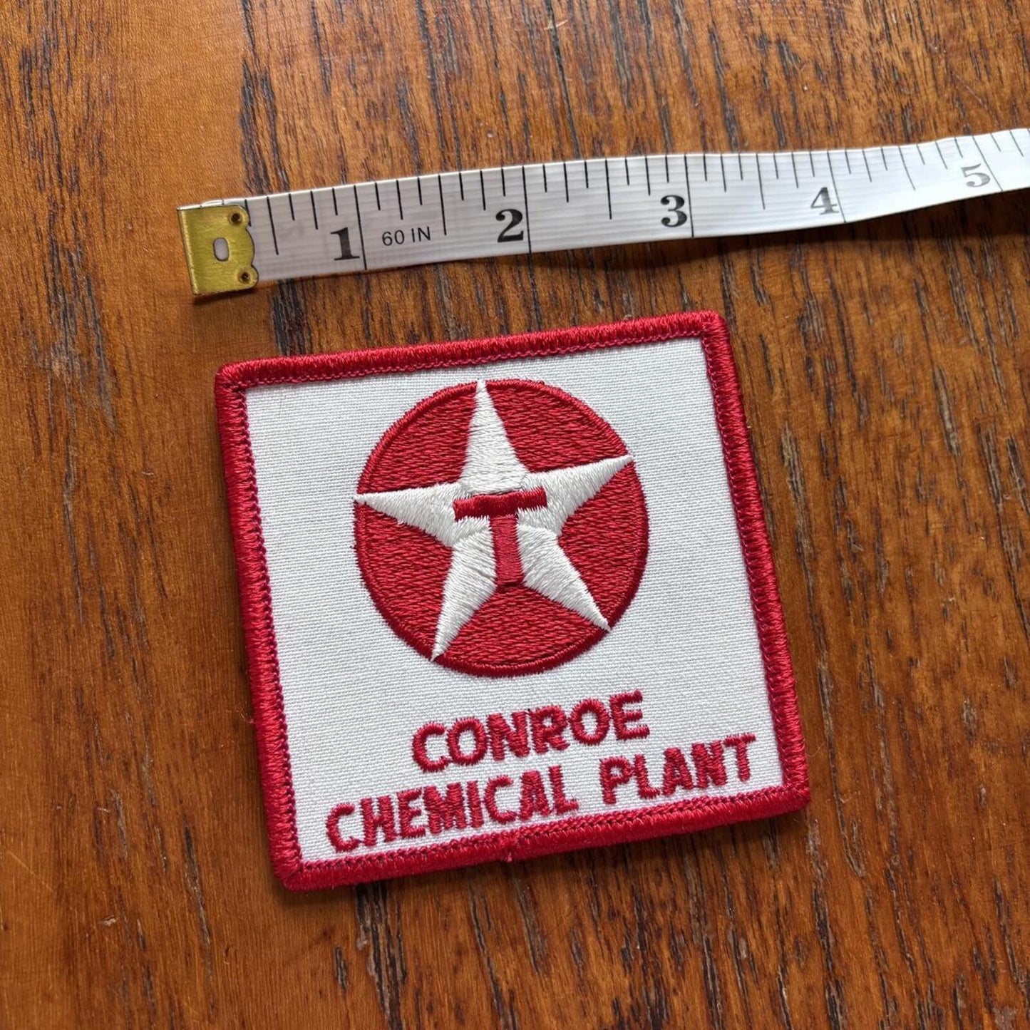Vintage 90s USA Texas chemical plant Texas oil gas embroidered patch