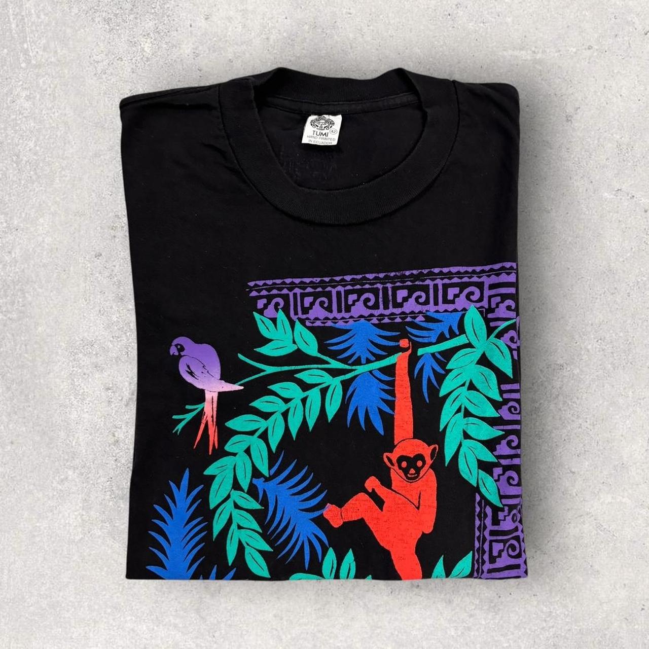 Vintage 90s Save the Amazon rainforest nature wildlife graphic t-shirt