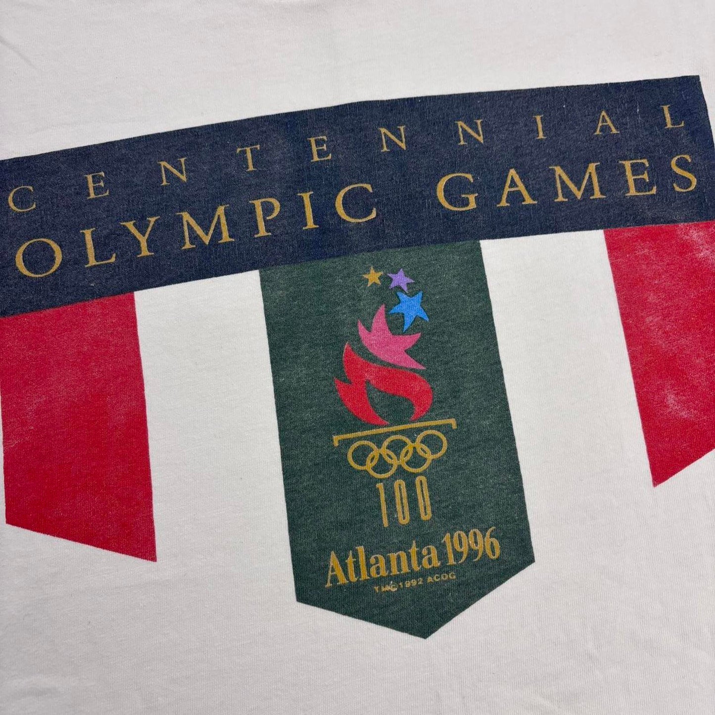 Vintage 90s USA Atlanta Olympics summer games athletics graphic t-shirt