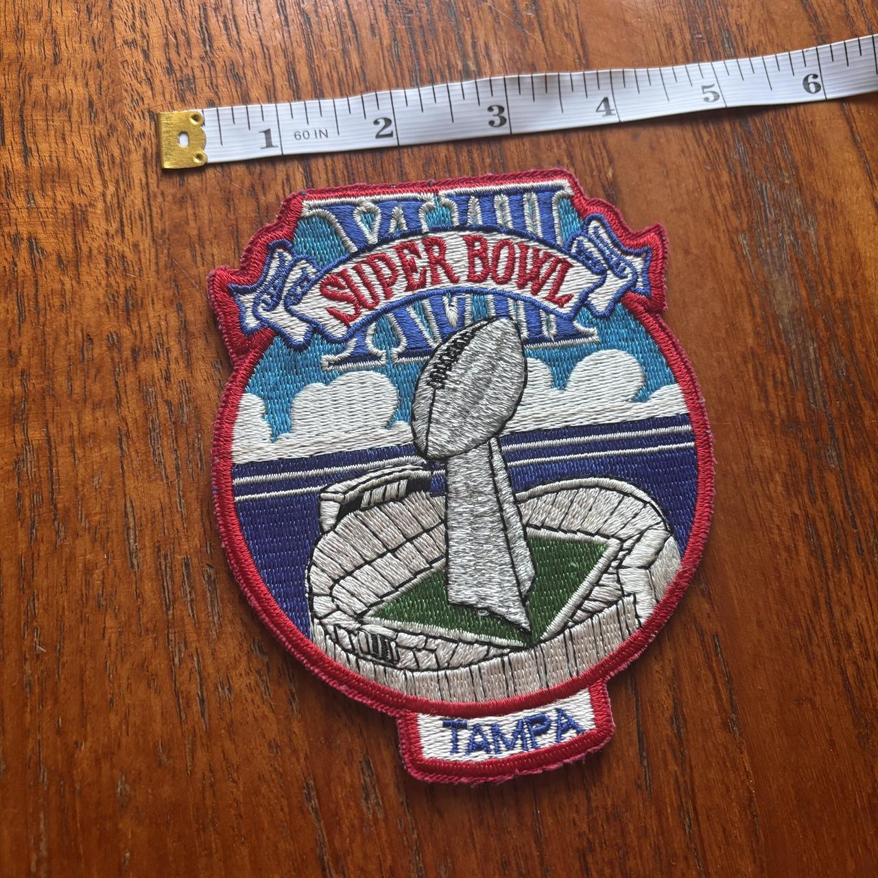 Vintage 80s USA Super Bowl 18 NFL American Football embroidered patch