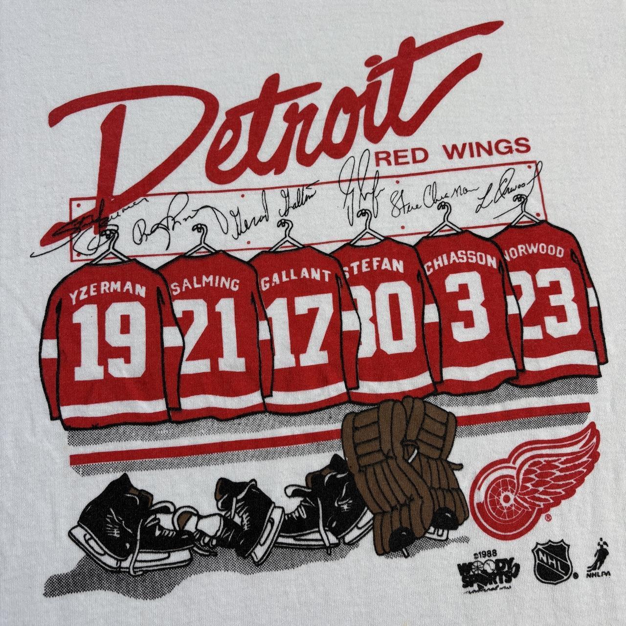 Vintage 80s USA Detroit Red Wings NHL ice hockey t-shirt