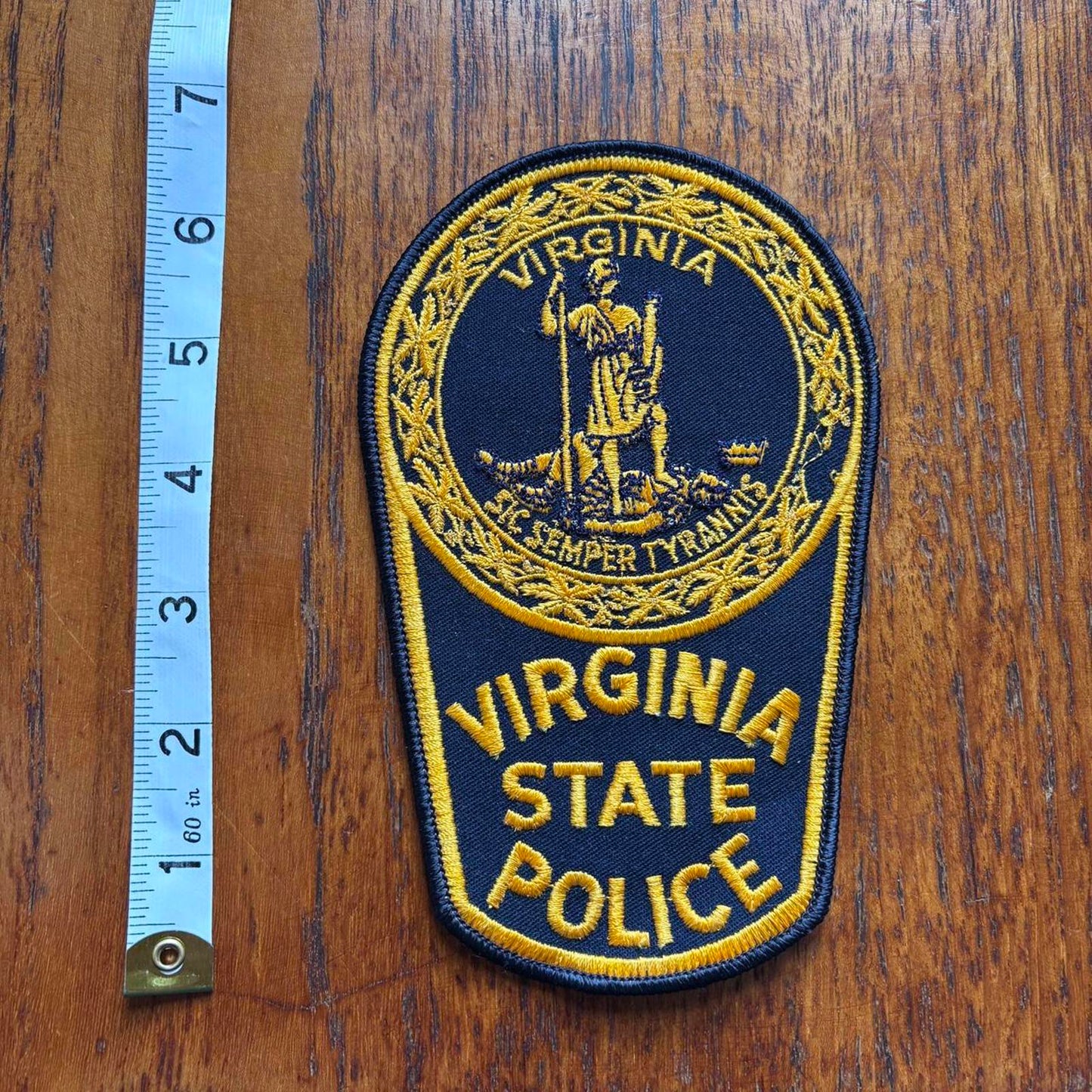 Vintage 90s USA Virginia state police large embroidered patch