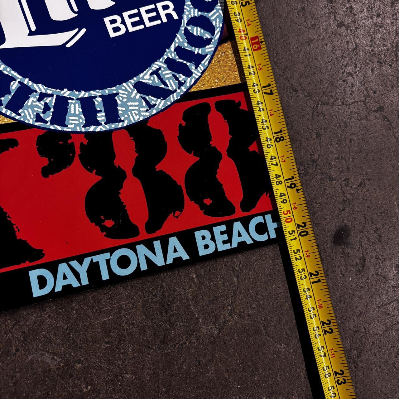 Vintage 80s Miller Lite Beer poster Spring Break Daytona Beach Florida print
