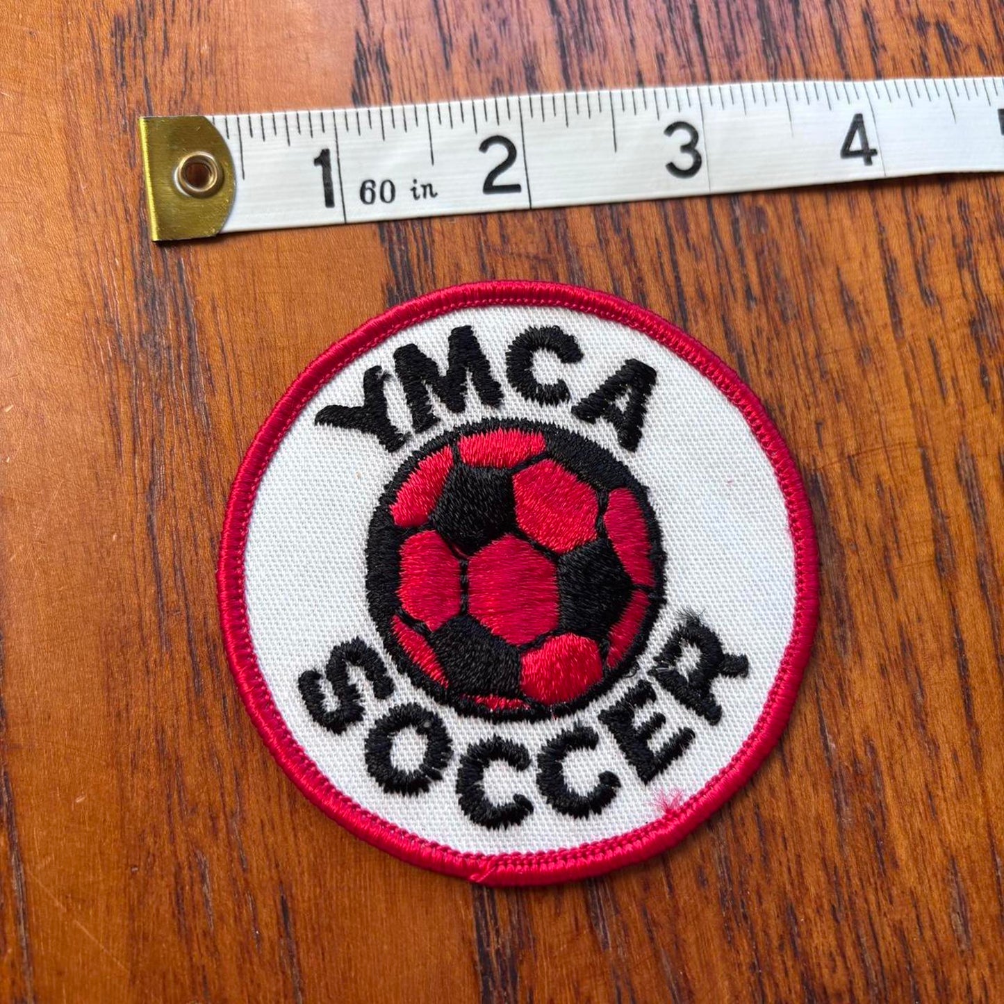 Vintage 90s USA YMCA soccer club football promotional embroidered patch