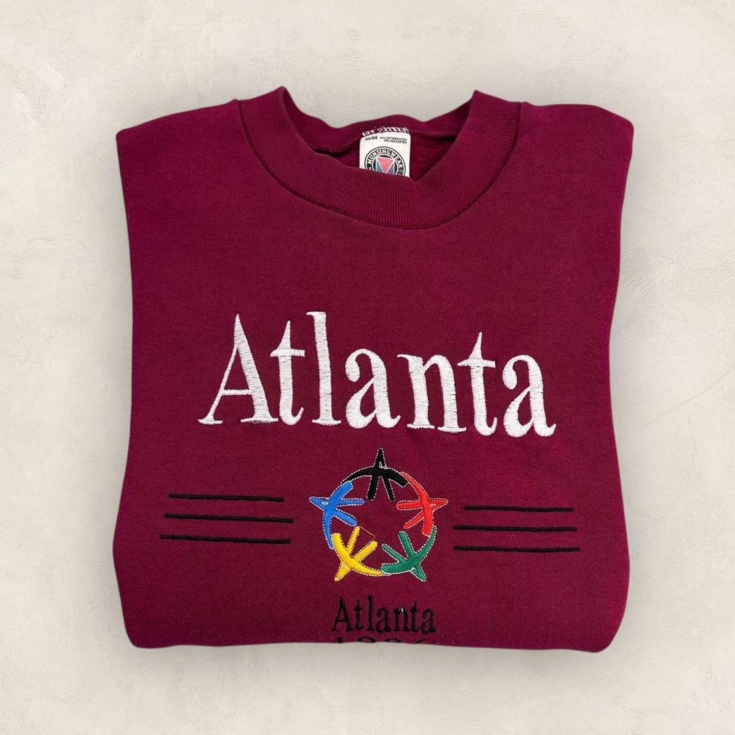 Vintage 90s USA Atlanta Olympics summer games athletics embroidered sweatshirt