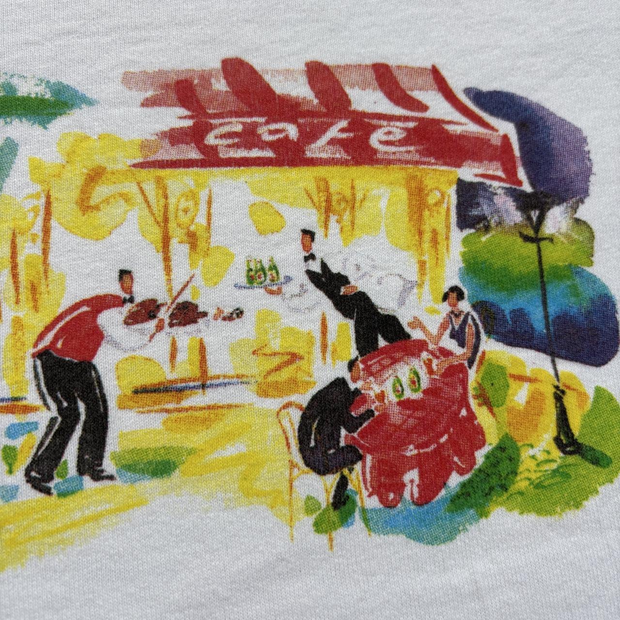 Vintage 90 Stella Artois lager beer cafe illustration t-shirt