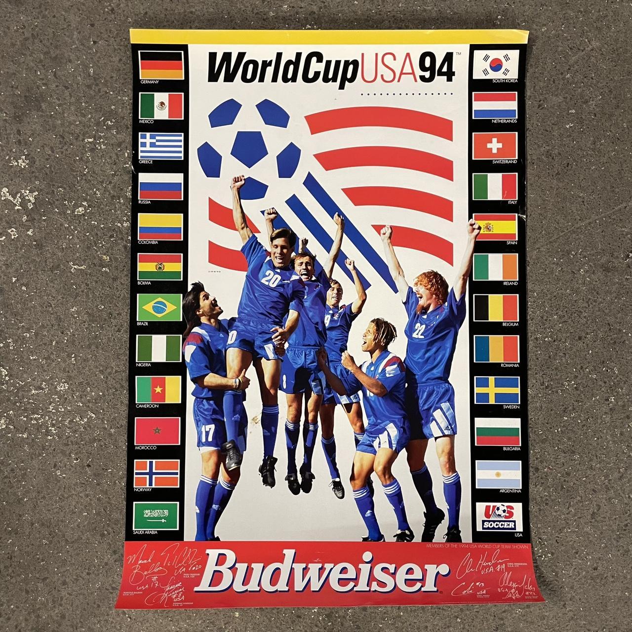 Original World Cup 94 Poster - Team USA Budweiser Promotional Print