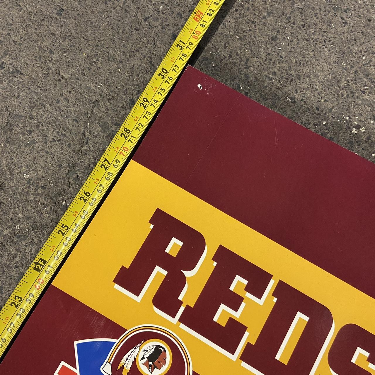 Washington Redskins Poster Length Measurement - Vintage NFL Print