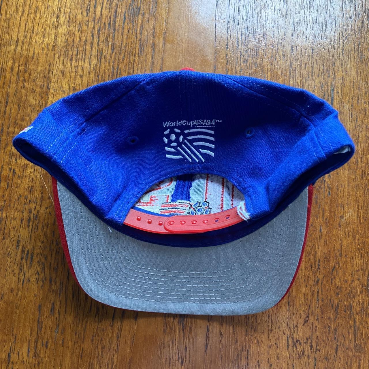 Vintage 90s USA World Cup 94 football tournament graphic blue/red cap