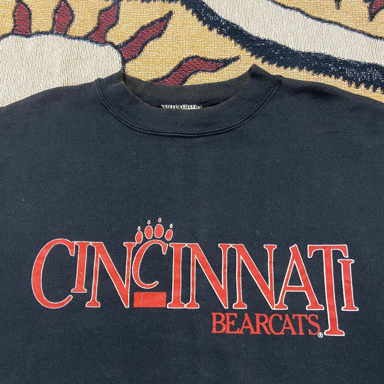 Vintage 90s USA Cincinnati Bearcats university of Cincinnati promotional graphic sweatshirt