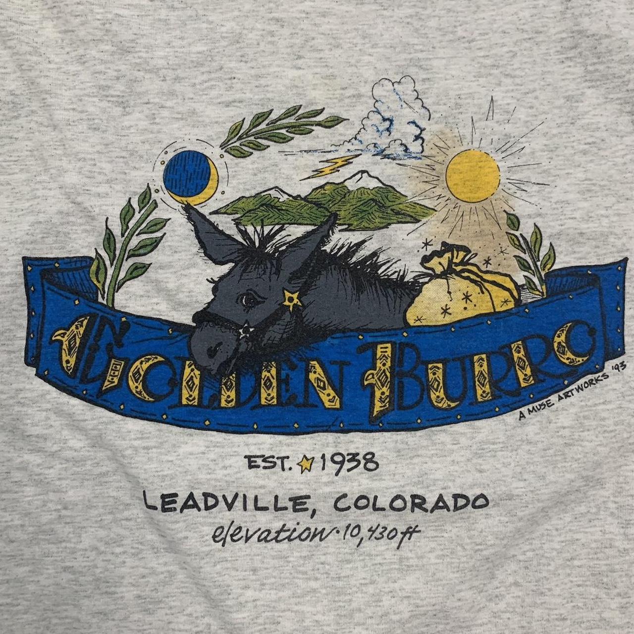 Vintage 90s USA Golden Burro Leadville Colorado “the brass ass” tourist souvenir graphic t-shirt