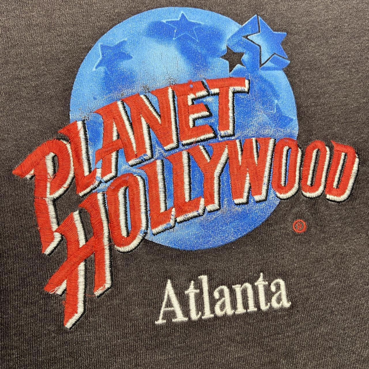Vintage 90s USA Planet Hollywood Atlanta restaurant bar promotional graphic sweatshirt