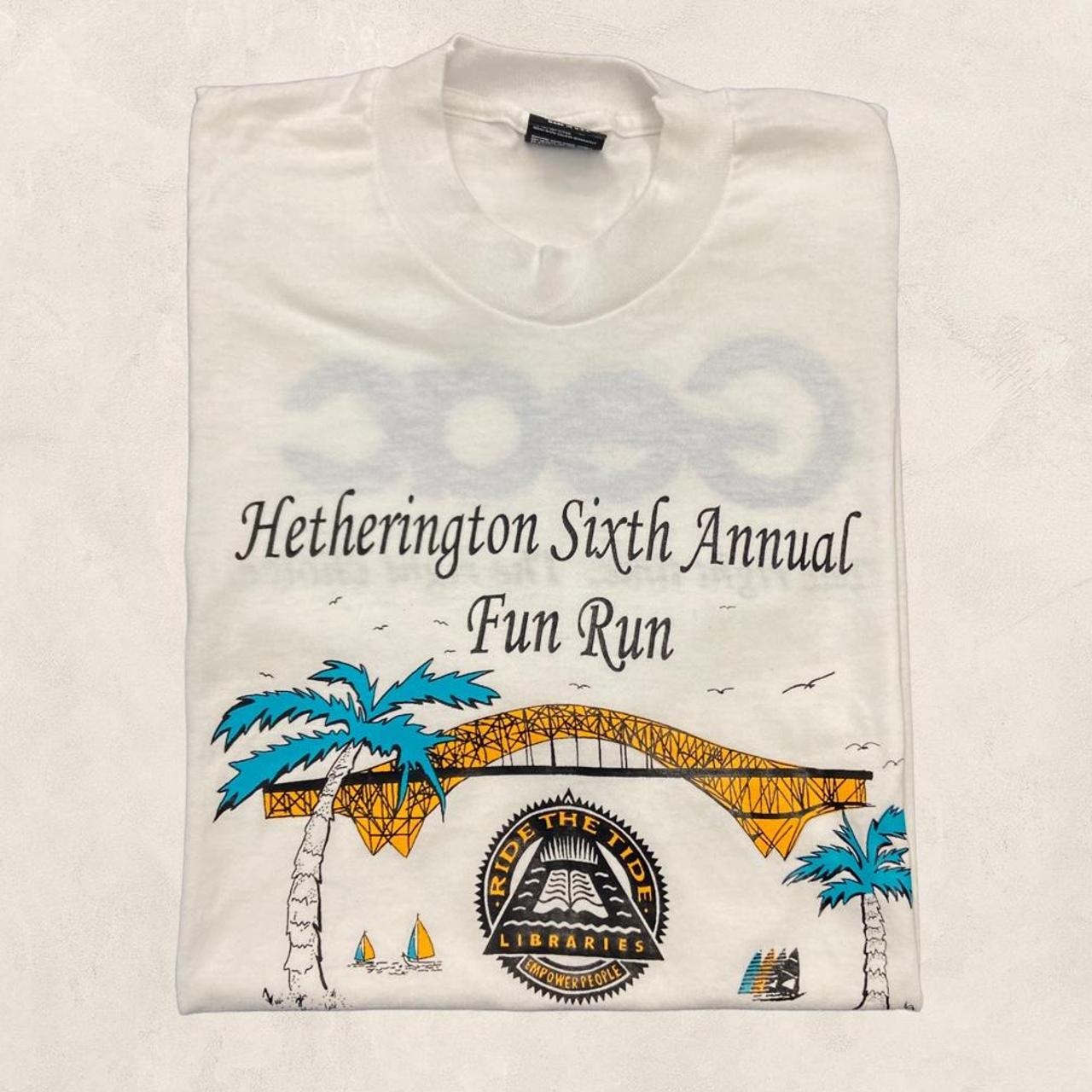 Vintage 90s USA sixth annual fun run Corpus Christi Texas graphic t-shirt