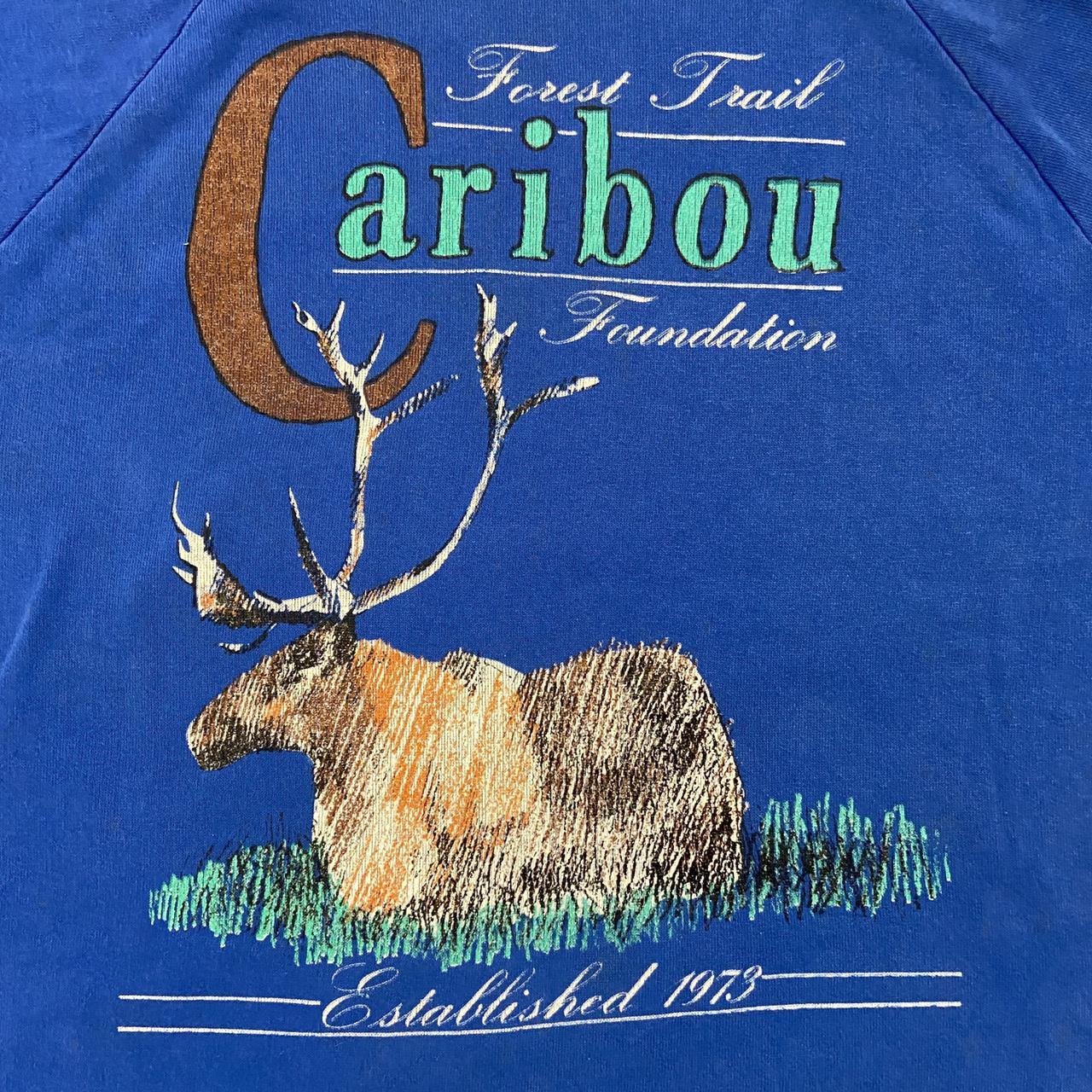 Forest Trail Caribou foundation vintage 90s blue sweatshirt