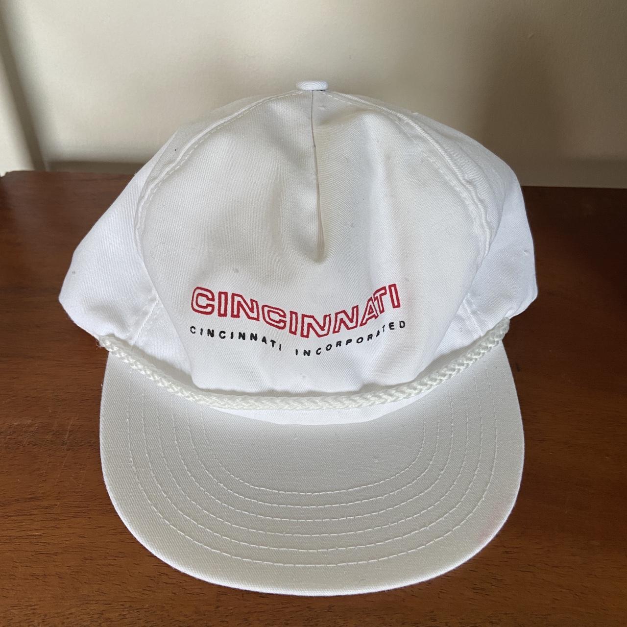 Vintage 90s USA Cincinnati incorporated Ohio graphic white cap