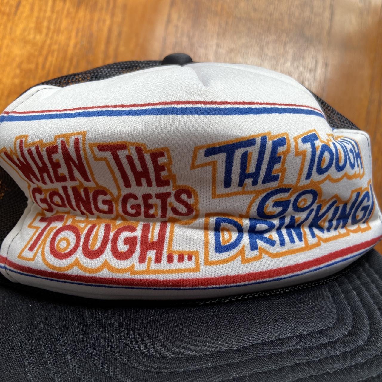 Vintage 90s USA slogan humour alcohol drinking promotional graphic trucker cap