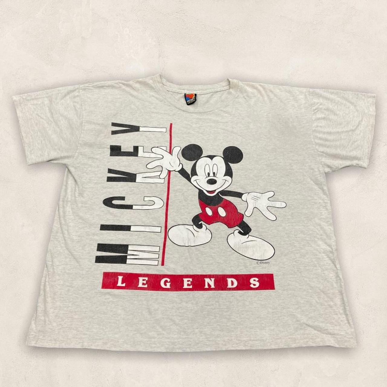 Vintage 90s USA Disney Mickey Mouse legends graphic grey t-shirt