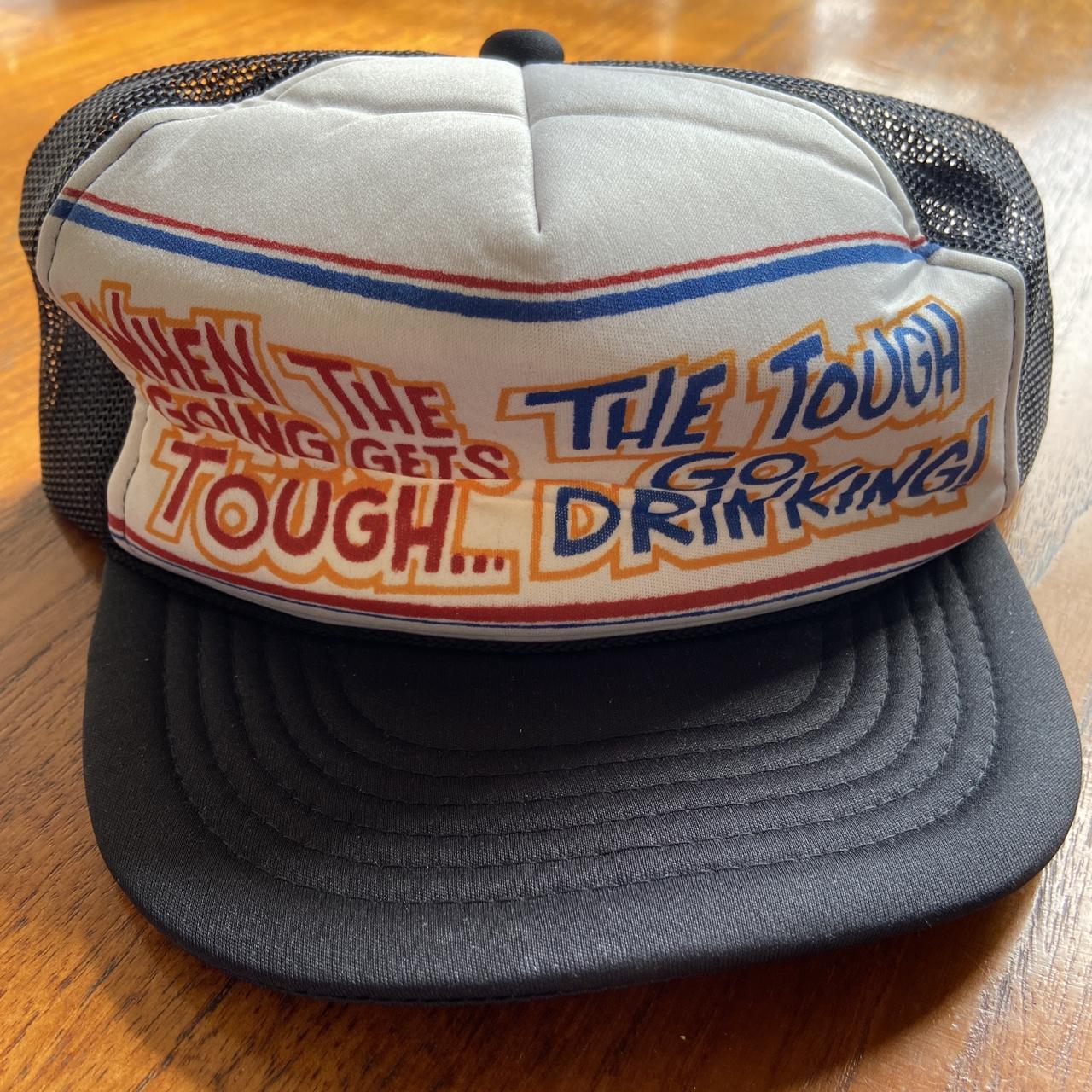 Vintage 90s USA slogan humour alcohol drinking promotional graphic trucker cap