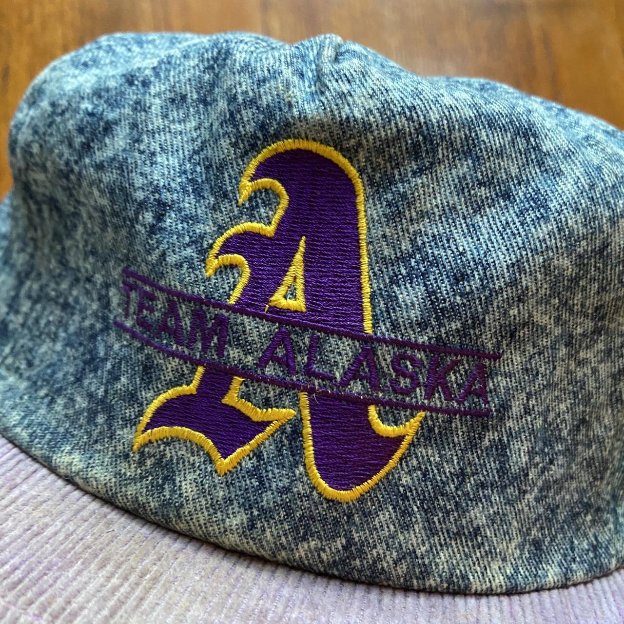 Vintage 90s USA Team Alaska ice hockey graphic cap