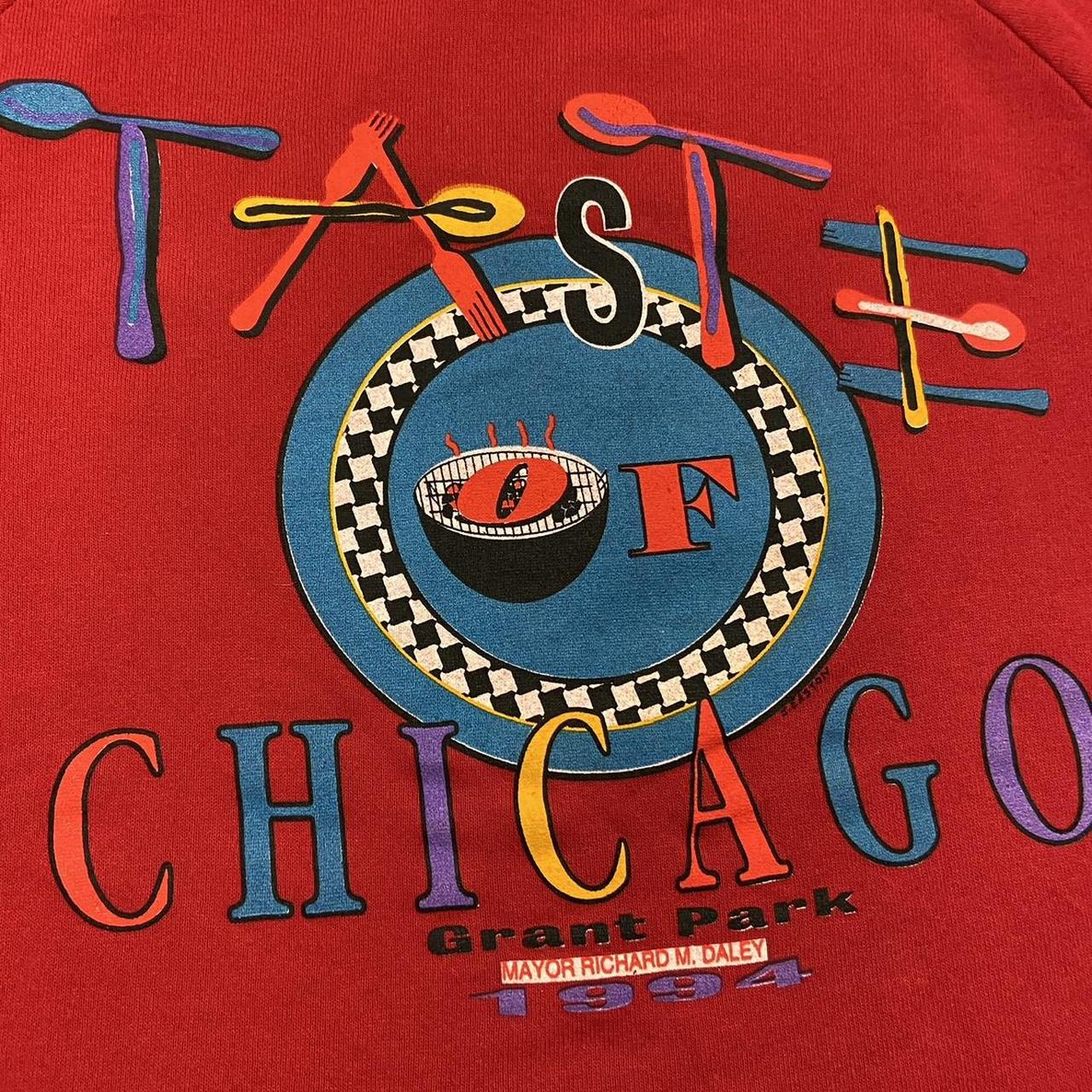 Vintage 90s USA Taste of Chicago Illinois promotional graphic sweatshirt