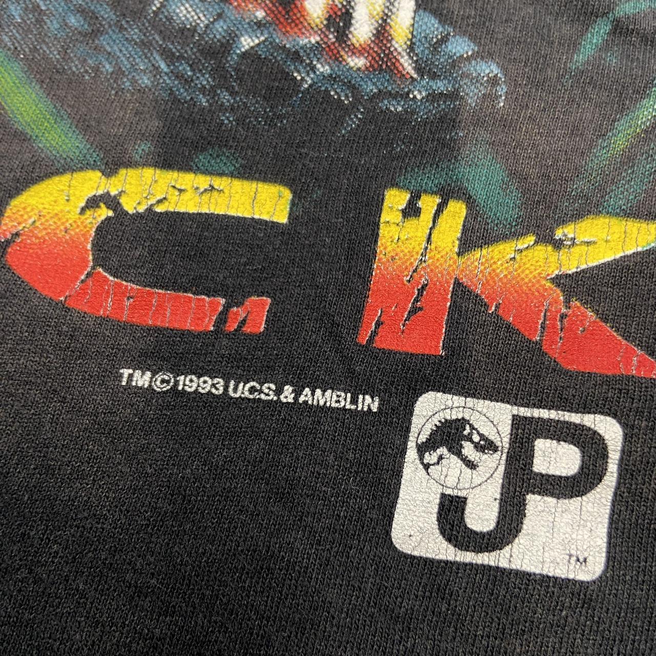 Vintage 90s USA Jurassic park rap attack promotional graphic t-shirt