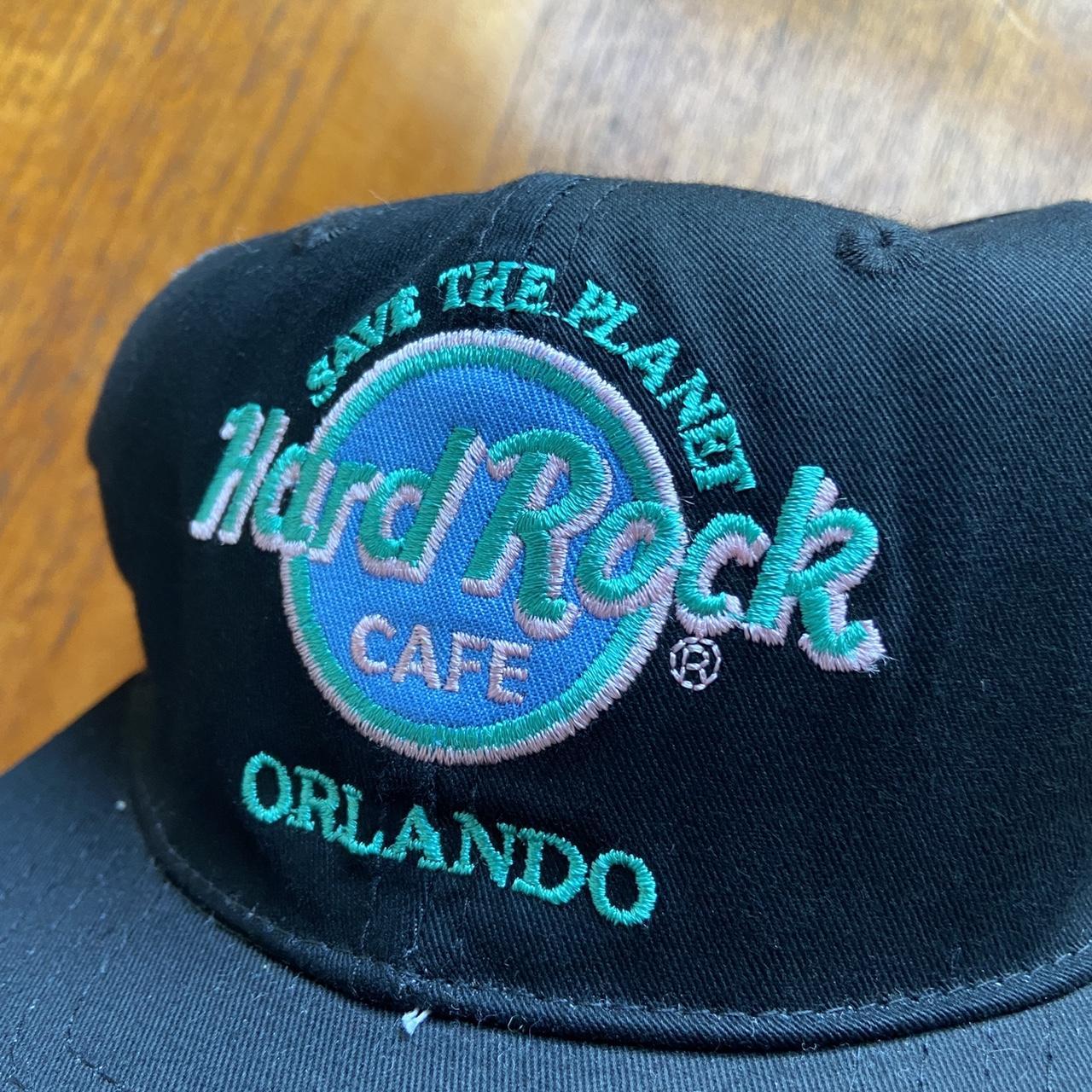 Vintage 90s USA Hard Rock Cafe Orlando Florida save the planet promotional graphic cap