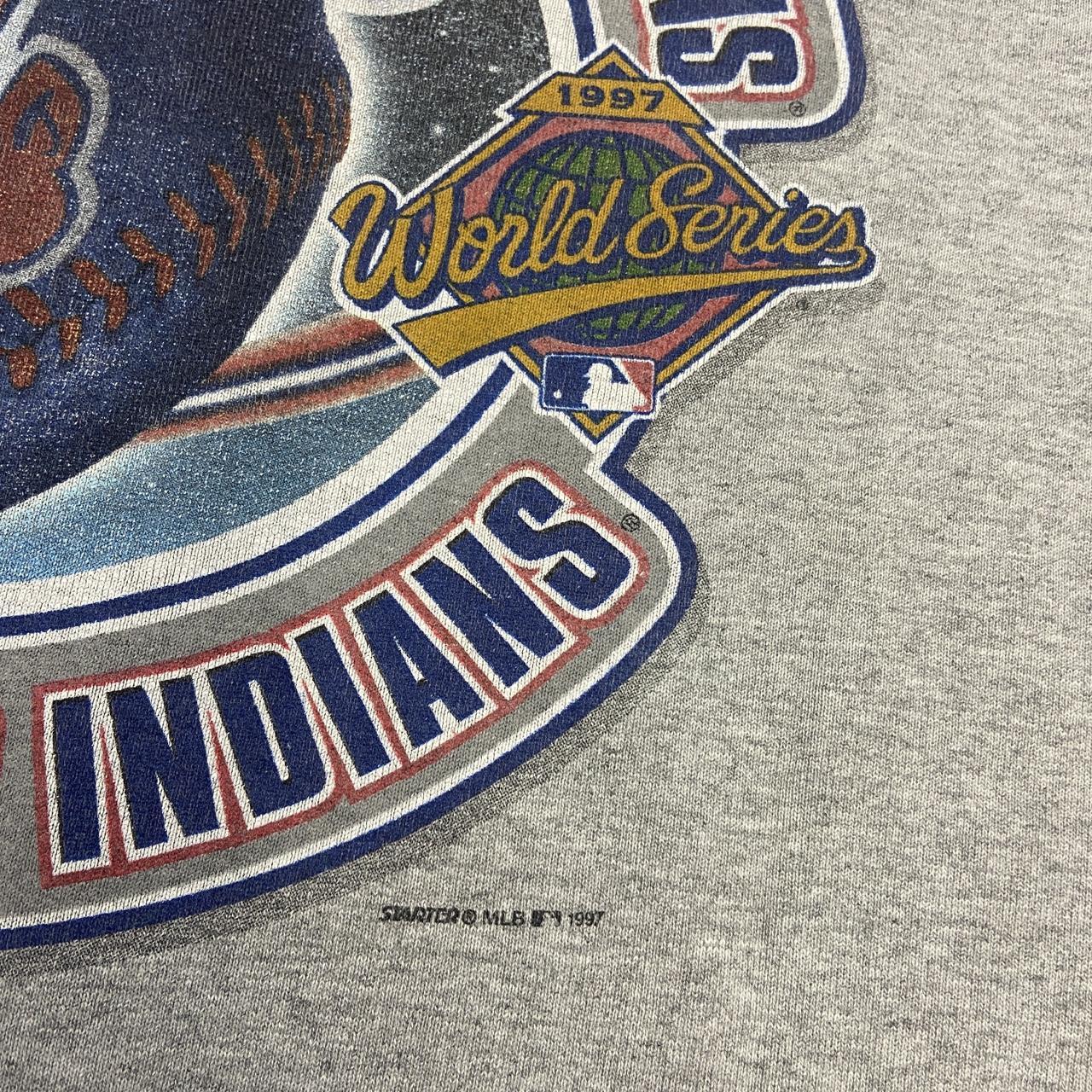 Vintage 90s USA Cleveland Indians World Series champions mlb Baseball promotional sweatshirt