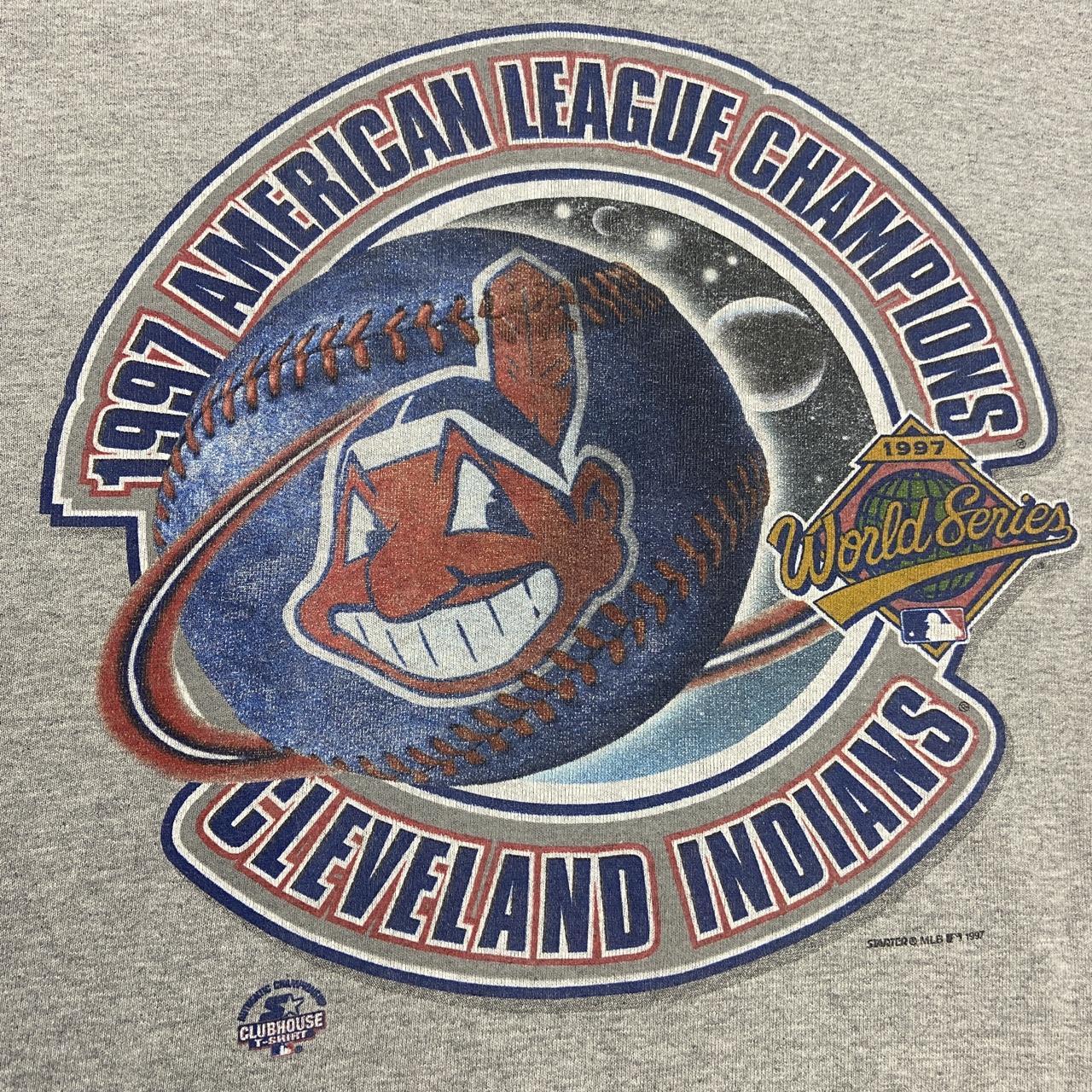 Vintage 90s USA Cleveland Indians World Series champions mlb Baseball promotional sweatshirt