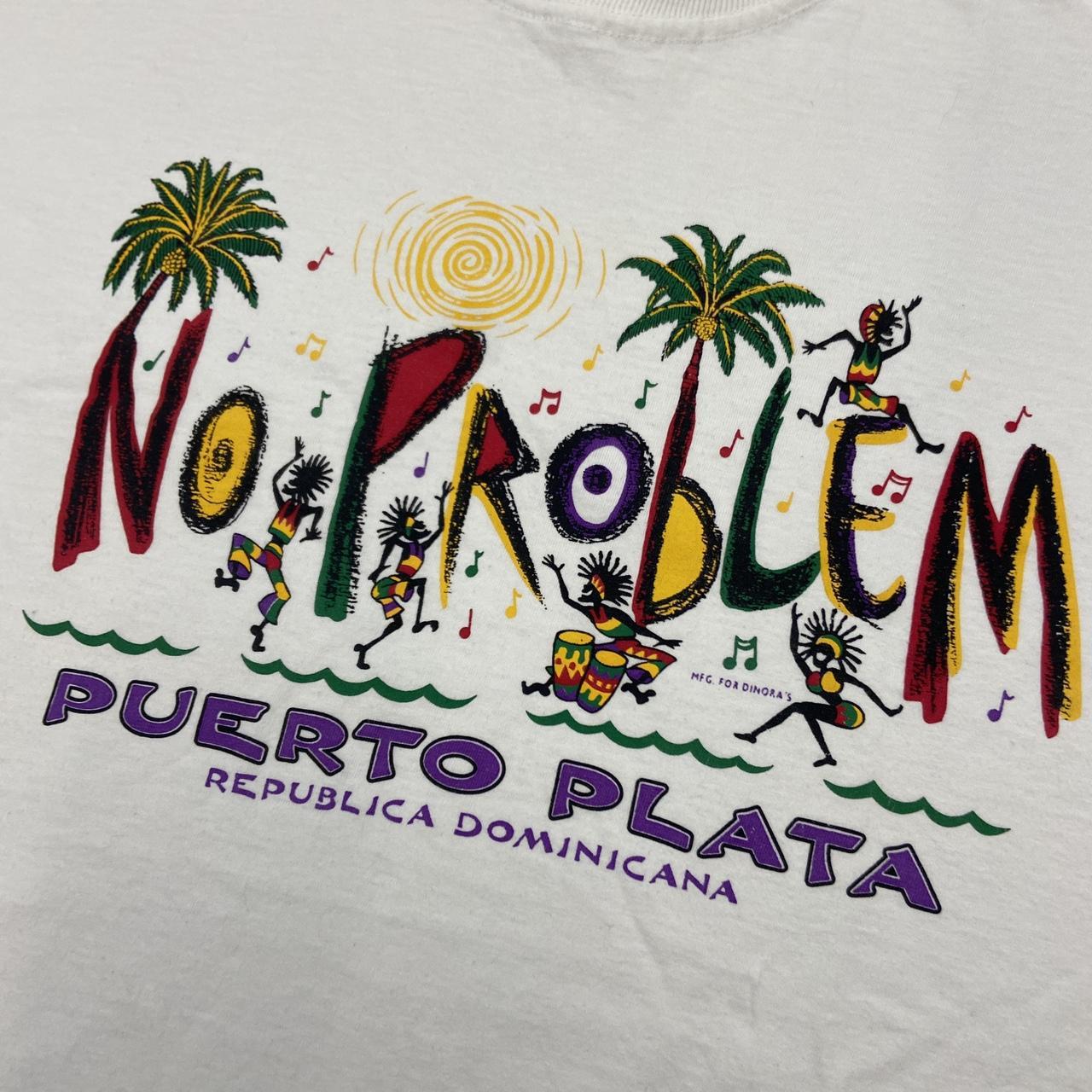 Vintage 90s “no problem” Puerto Plata Dominican Republic reggae Rasta graphic t-shirt