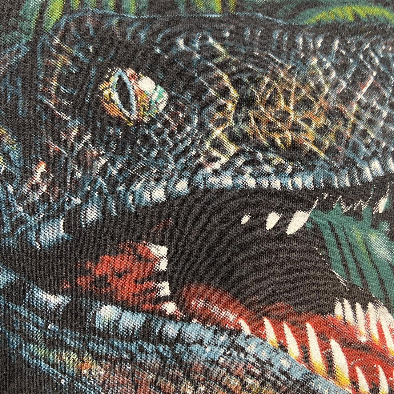 Vintage 90s USA Jurassic park rap attack promotional graphic t-shirt