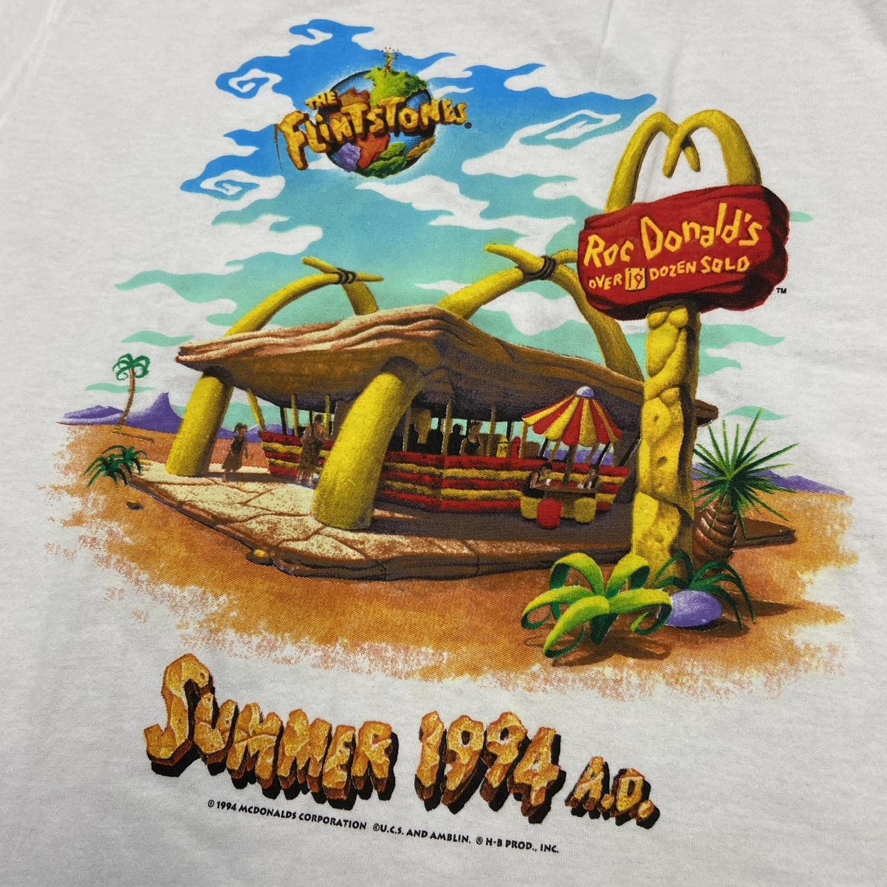 Vintage 90s USA McDonald’s the Flintstones promotional graphic t-shirt