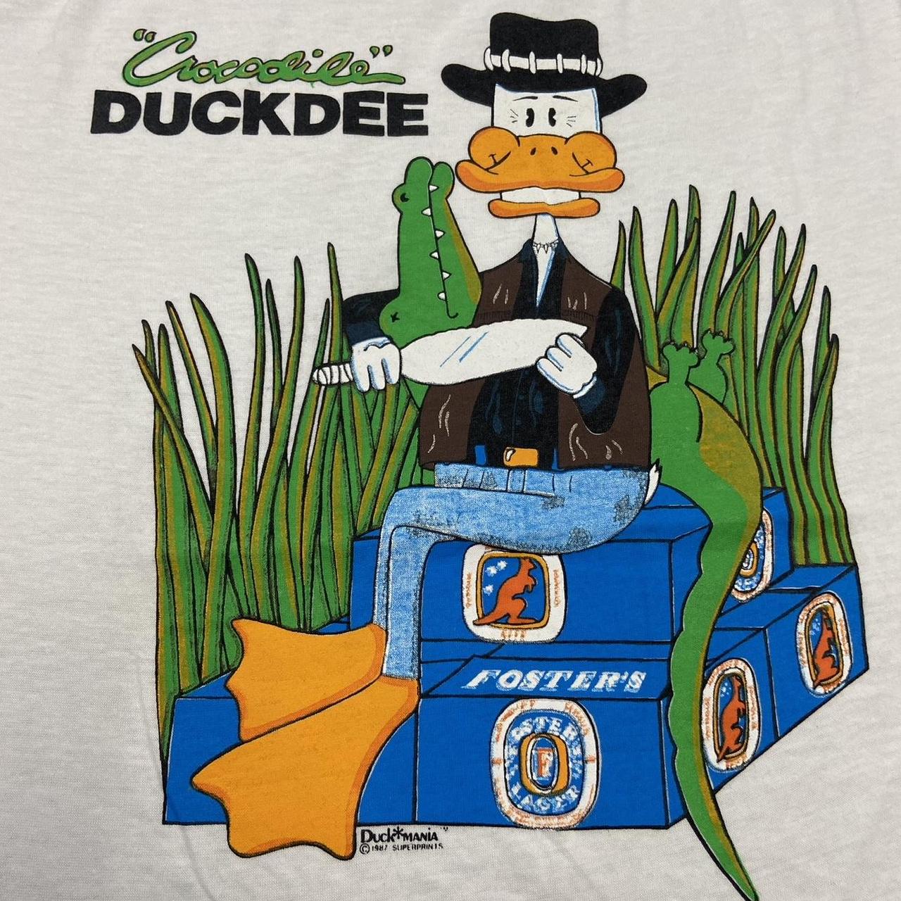 Vintage 80s USA Crocodile Duckdee Australia promotional graphic t-shirt