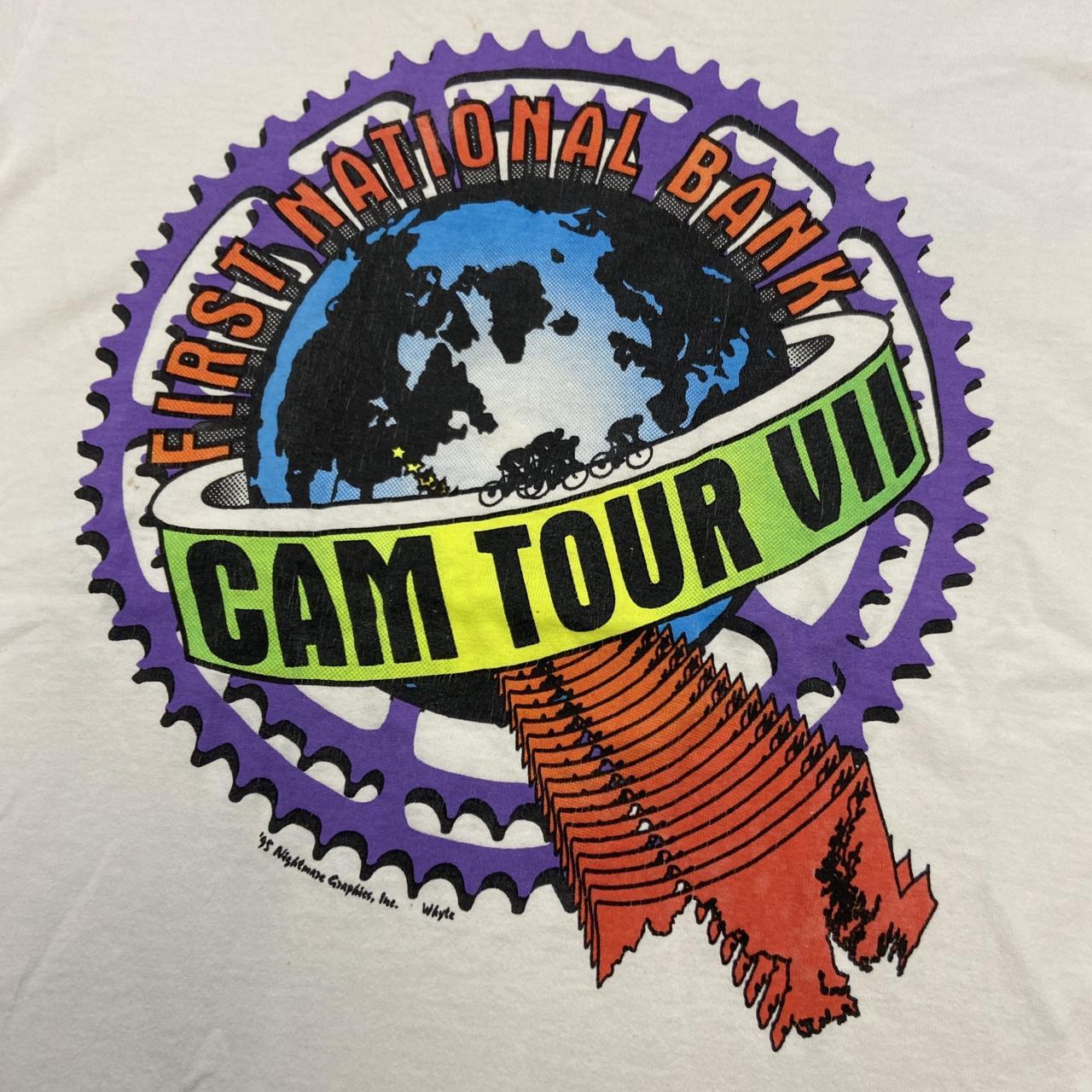 Vintage 90s USA cycling ‘cycle across Maryland’ first national bank graphic t-shirt