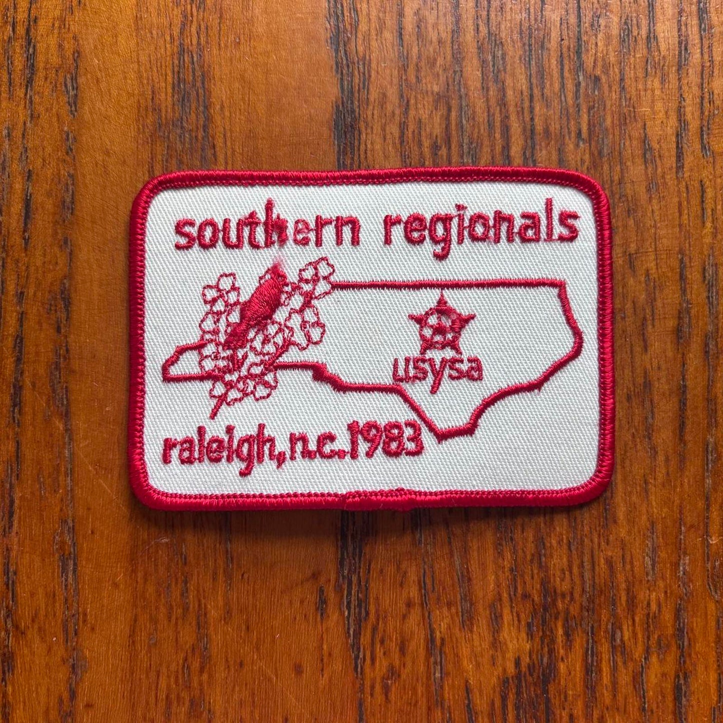 Vintage 80s USA soccer regionals North Carolina football embroidered patch
