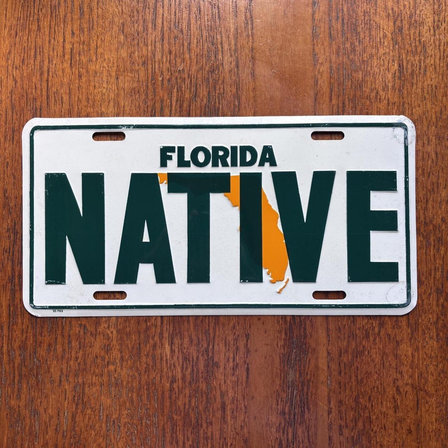 Vintage 90s USA Florida native novelty license plate