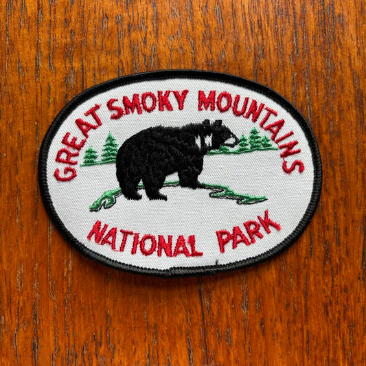 Vintage 80s USA Great Smoky Mountains National Park Tennessee embroidered patch