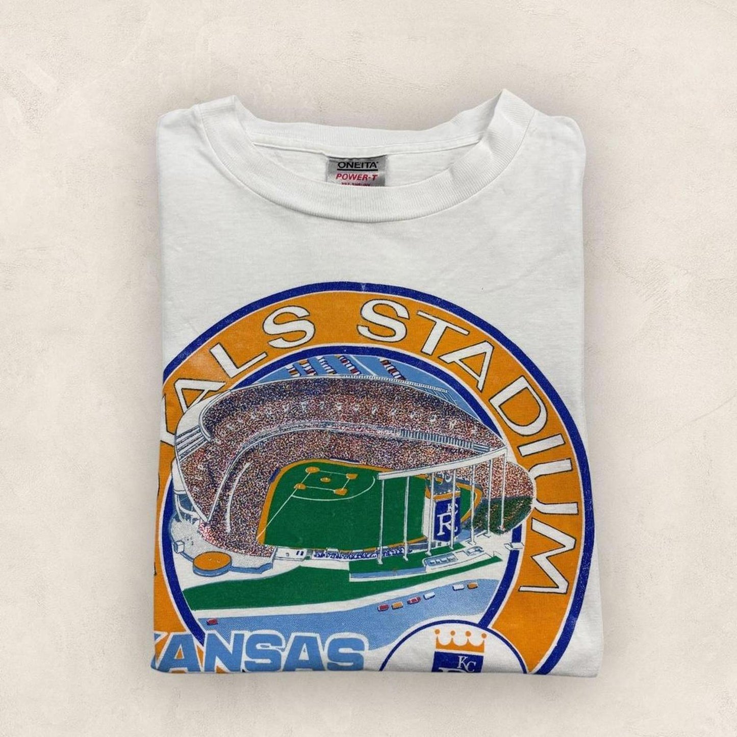 Vintage 80s USA Kansas City Royals MLB baseball Royals Stadium graphic t-shirt