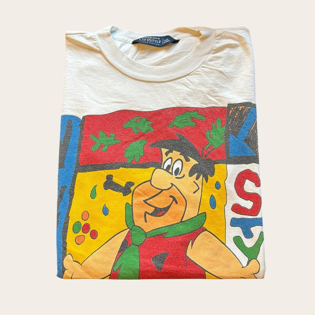 Vintage 90s USA Fred Flintstone Hanna Barbera cartoon t-shirt