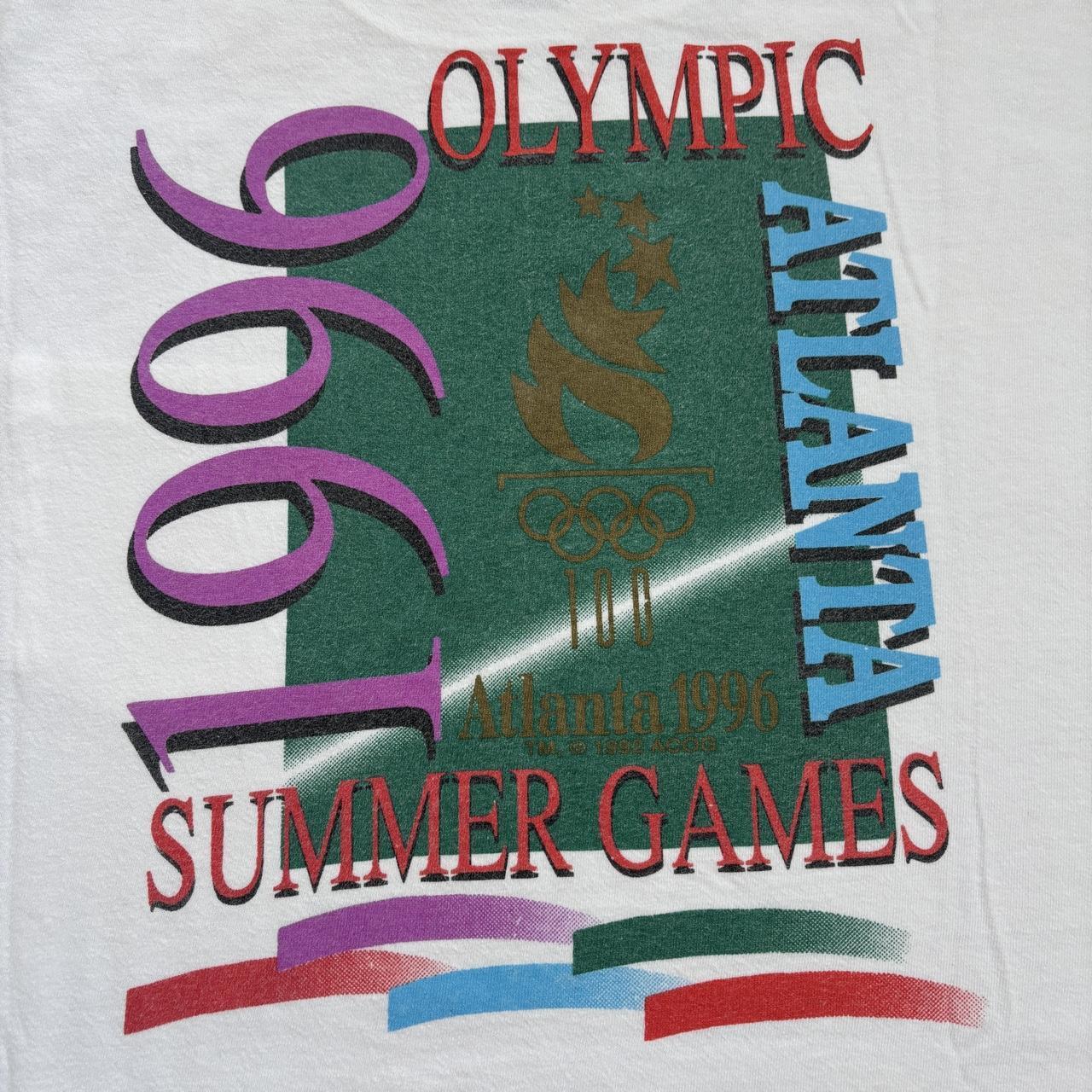 Vintage 90s USA Atlanta Olympics summer games athletics pocket t-shirt