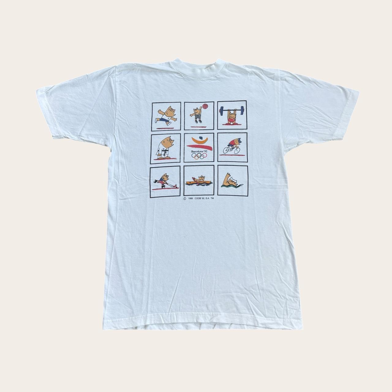 Vintage 90s Barcelona Olympics Spain summer games athletics t-shirt