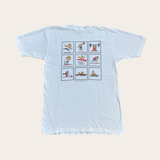 Vintage 90s Barcelona Olympics Spain summer games athletics t-shirt