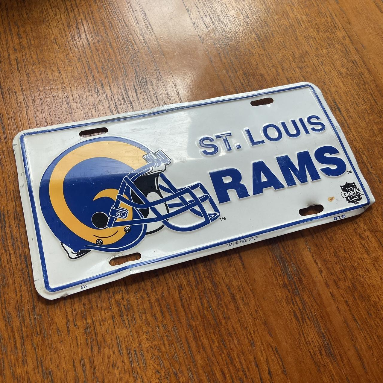 Vintage 90s USA St Louis Rams NFL American license plate