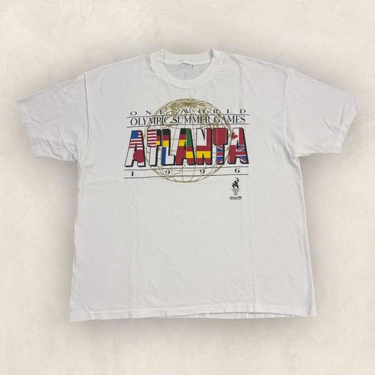 Vintage 90s USA Atlanta Olympics summer games athletics graphic t-shirt
