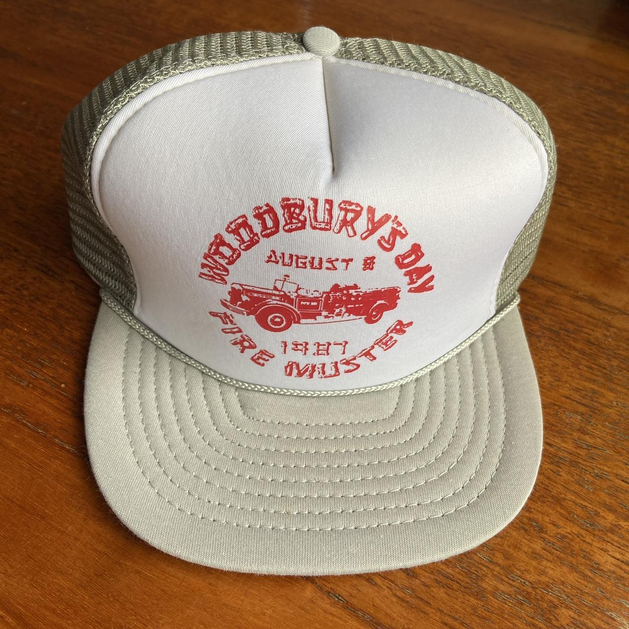 Vintage 80s USA Woodbury days festival Minnesota fire muster graphic trucker cap