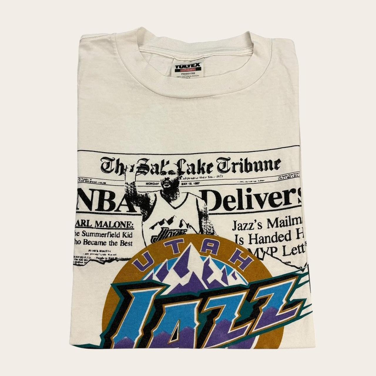Vintage 90s USA Utah Jazz NBA basketball Karl Malone t-shirt