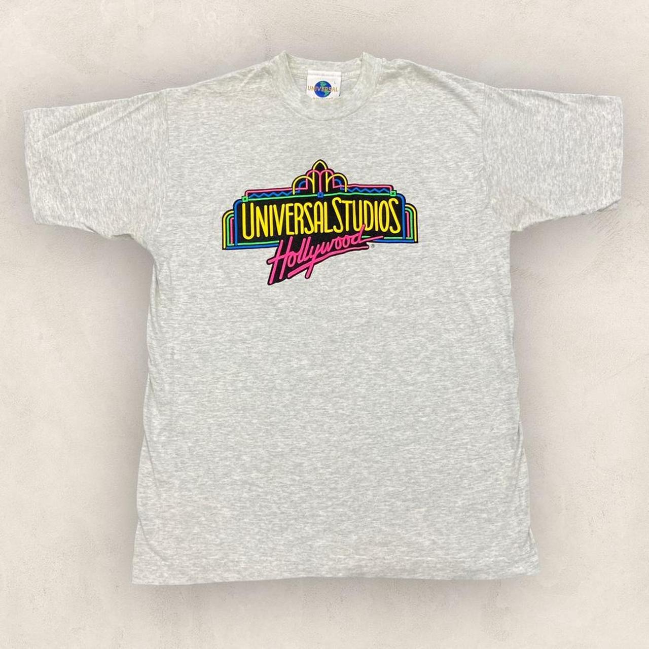 Vintage 90s USA Universal Studios Hollywood California theme park promotional graphic t-shirt