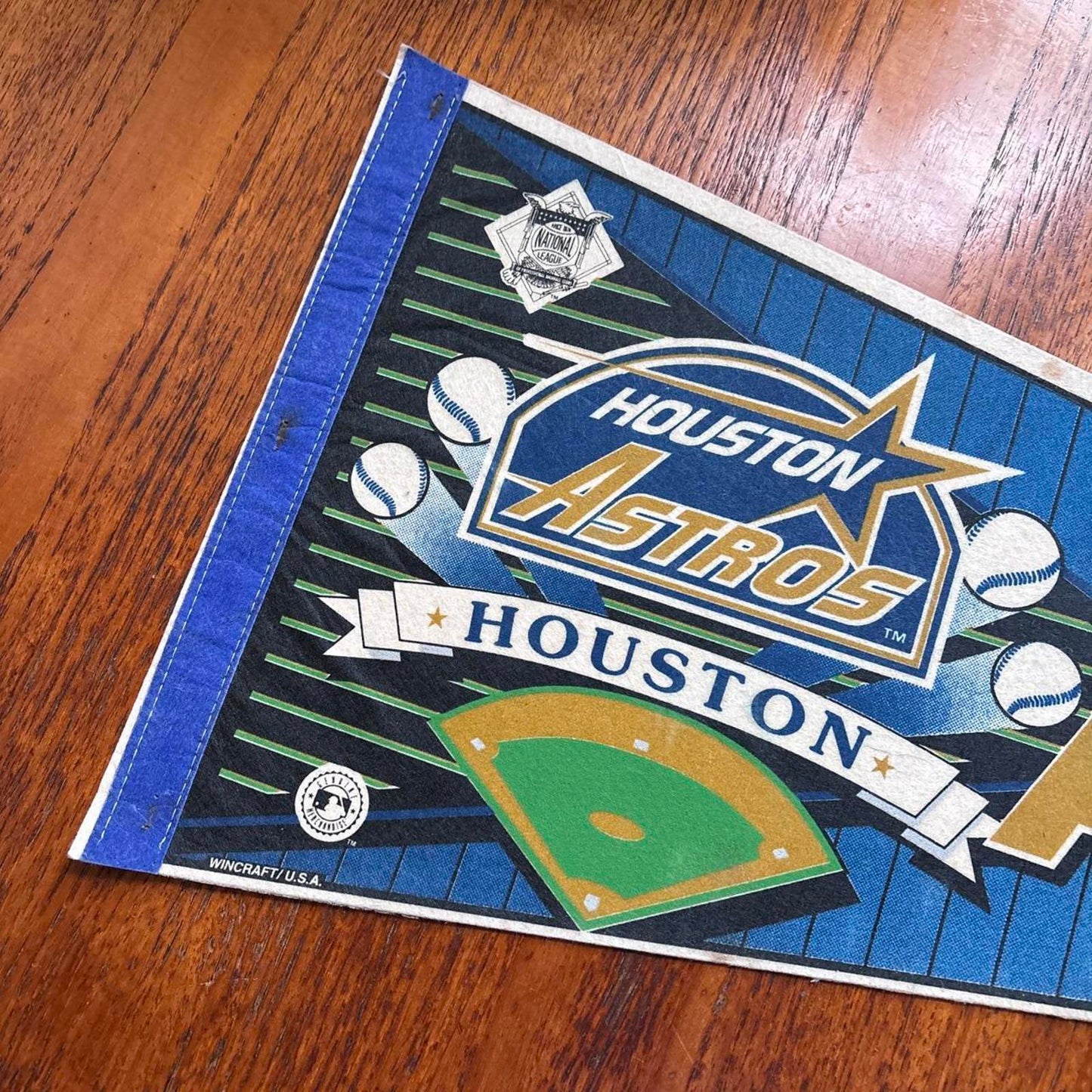 Vintage 90s USA Houston Astros MLB major league baseball felt pennant